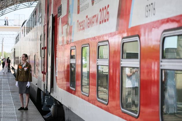 BELARUS, BREST - JUNE 21, 2026: A ceremony to welcome the Victory Train mobile museum takes place at the Brest-Tsentralny Central railway station on the eve of Day of Remembrance and Sorrow, marking the 85th anniversary of Nazi Germany s invasion of the Soviet Union in WWII Brest Belarus  - ZUMAt113 20260621_zaa_t113_162 Copyright: xMaximxMalinovskyx