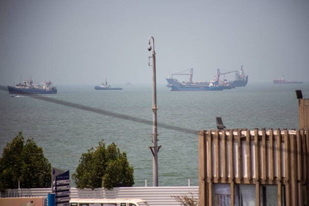 Vessel activity in the Strait of Hormuz BANDAR ABBAS, IRAN - JUNE 21: (RESTRICTIONS: No Access Israel Media Persian Language TV Stations Outside Iran Strictly No Access BBC Persian VOA Persian Manoto TV Iran International TV) Large commercial vessels and a small boat navigate the waters off the southern port city of Bandar Abbas, Iran on June 21, 2026. Following the United States decision to ease its blockade in the Strait of Hormuz, Iranian merchant ships have begun operating and displaying increased activity in the region s crucial maritime trade routes. Hassan Ghaedi Anadolu Bandar Abbas Iran. Editorial use only. Please get in touch for any other usage.  Copyright: x2026xAnadoluxHassanxGhaedix