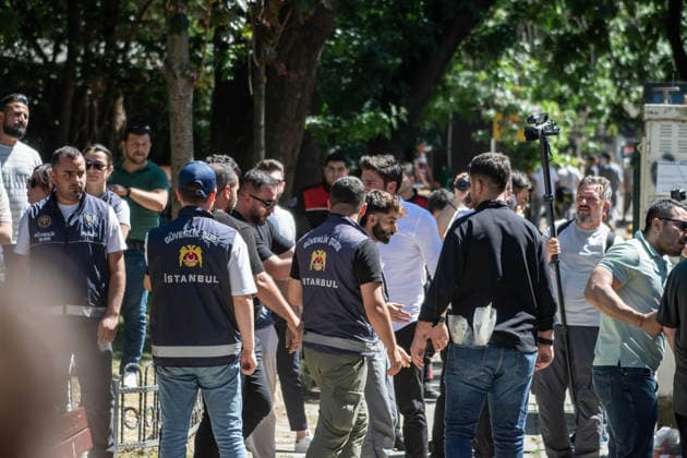 June 21, 2026, Istanbul, Istanbul, Turkey: Activists participate in the 12th Trans Pride March in the Kadikoy district of Istanbul, Turkey, on June 21, 2026. Following the conclusion of the march and after participants had dispersed, police detained several people, including journalists covering the event. The annual march was organized to raise awareness of transgender rights and issues affecting the LGBTQ+ community. Istanbul Turkey  - ZUMAt171 20260621_zip_t171_024 Copyright: xAbdullahxTepelix