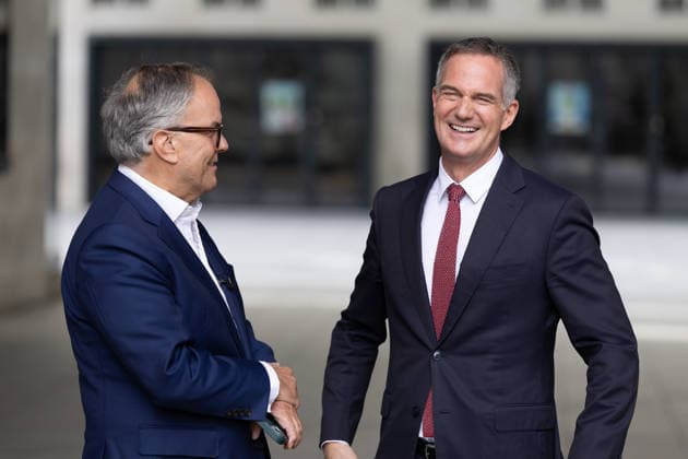 June 21, 2026, London, United Kingdom: (R) Business Secretary Peter Kyle seen with Matt Frei after his appearance with Laura Kuenssberg at BBC Broadcasting House. London United Kingdom - ZUMAs197 20260621_aaa_s197_021 Copyright: xPhilxLewisx
