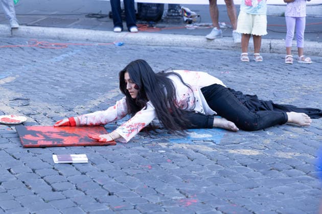 IPA85915209 - Rally in Piazza Santi Apostoli in Rome in solidarity with the women and people in Afghanistan who continue to suffer repression and serious human rights violations  Copyright: xMatteoxNardonex xx 85915209