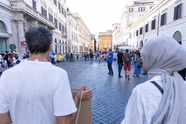 IPA85915126 - Rally in Piazza Santi Apostoli in Rome in solidarity with the women and people in Afghanistan who continue to suffer repression and serious human rights violations  Copyright: xMatteoxNardonex xx 85915126