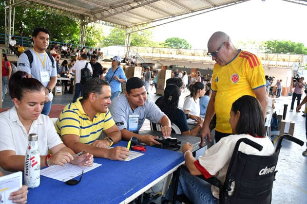 Presidential elections in Colombia BARRANQUILLA, COLOMBIA - JUNE 21: People vote for the presidential elections in Barranquilla, Colombia, on Sunday, June 21, 2026. Cristian Acosta Anadolu Barranquilla Colombia. Editorial use only. Please get in touch for any other usage.  Copyright: x2026xAnadoluxCristianxAcostax