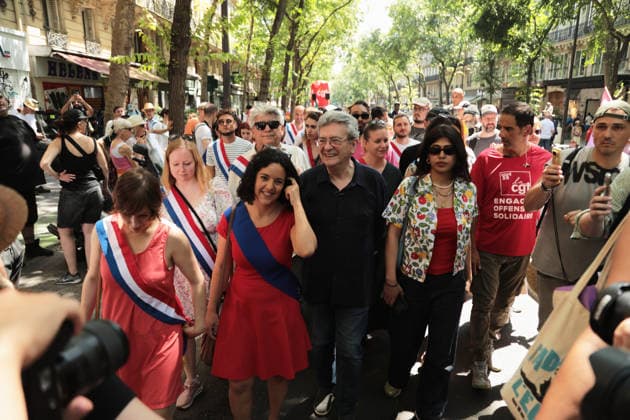 Anti-racism and anti-far-right demonstration held in Paris PARIS, FRANCE - JUNE 21: Jean-Luc Melenchon, founder of the La France Insoumise (Unsubmissive France) party, attends a protest against racism and the far-right in the Barbes neighborhood of Paris, Ile-de-France region, France on June 21, 2026. Mohamad Salaheldin Abdelghani Alsayed Anadolu Paris France. Editorial use only. Please get in touch for any other usage.  Copyright: x2026xAnadoluxMohamadxSalaheldinxAbdelghanixAlsayedx