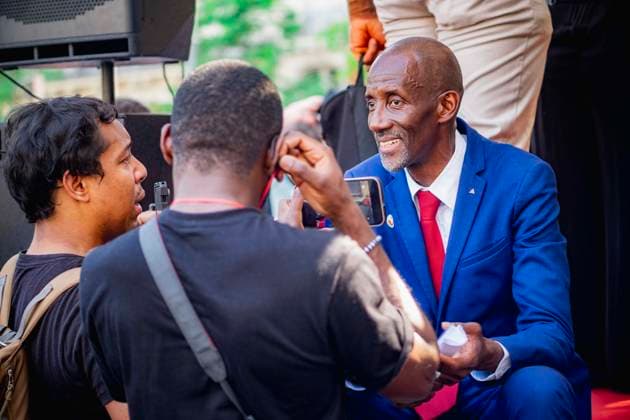 The Mayor of Saint Denis, Bally Bagayoko, at the Rally Against Racism on 21 June 2026. - 21 06 2026 - France France Paris -  GérardxCambonx xLexPictorium LePictorium_0337133