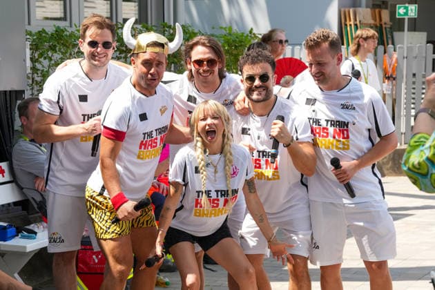 ZDF-Fernsehgarten 2026. Lorenz Büffel, Mia Julia und Malle Anja im ZDF Fernsehgarten mit dem Motto Discofox am 21.06.2026 in Mainz. Mainz ZDF Fernsehgarten Rheinland-Pfalz *** ZDF Fernsehgarten 2026