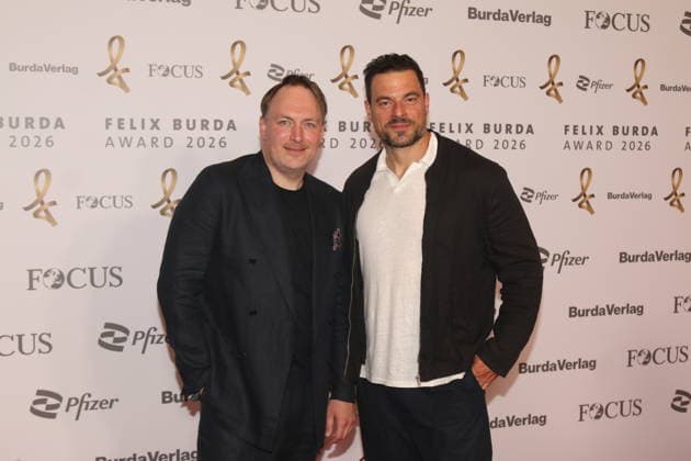 Martin Stange and Tobias Licht bei der 21. Verleihung des Felix Burda Award 2026 im Axica-Kongress- und Tagungszentrum. Berlin, 21.06.2026 *** Martin Stange and Tobias Licht at the 21st Felix Burda Award Ceremony in 2026 at the Axica Congress and Conference Center in Berlin, June 21, 2026,detected_source_language Copyright: xAgenturxMatthiasxWehnertx xM.xGränzdörferx