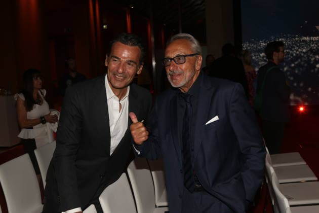 Erol Sander und Wolfgang Stumph bei der 21. Verleihung des Felix Burda Award 2026 im Axica-Kongress- und Tagungszentrum. Berlin, 21.06.2026 *** Erol Sander and Wolfgang Stumph at the 21st Felix Burda Award Ceremony in 2026 at the Axica Congress and Conference Center in Berlin, June 21, 2026,detected_source_language Copyright: xAgenturxMatthiasxWehnertx xM.xGränzdörferx