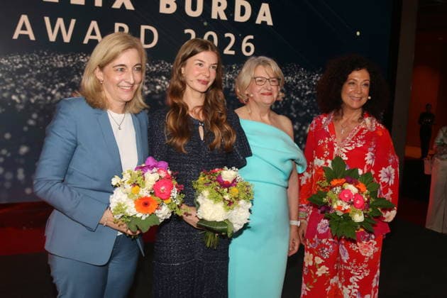 Nina Warken, Ronja Fleckenstein, Heidrun M. Thaiss und Barbara Wussow bei der 21. Verleihung des Felix Burda Award 2026 im Axica-Kongress- und Tagungszentrum. Berlin, 21.06.2026 *** Nina Warken, Ronja Fleckenstein, Heidrun M Thaiss, and Barbara Wussow at the 21st Felix Burda Award Ceremony in 2026 at the Axica Congress and Conference Center in Berlin, June 21, 2026,detected_source_language Copyright: xAgenturxMatthiasxWehnertx xM.xGränzdörferx