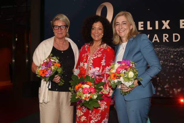 Simone Borchardt, Barbara Wussow und Nina Warken bei der 21. Verleihung des Felix Burda Award 2026 im Axica-Kongress- und Tagungszentrum. Berlin, 21.06.2026 *** Simone Borchardt, Barbara Wussow, and Nina Warken at the 21st Felix Burda Award Ceremony in 2026 at the Axica Congress and Conference Center in Berlin, June 21, 2026,detected_source_language Copyright: xAgenturxMatthiasxWehnertx xM.xGränzdörferx