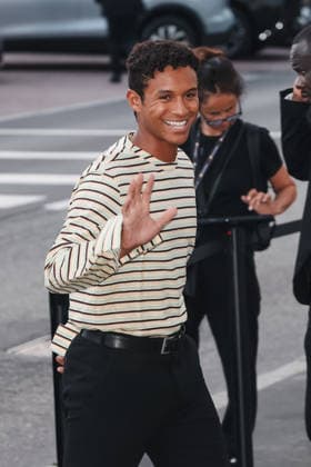 IPA85924112 - Milan, Milan Fashion Week Menswear Spring Summer 2027 - Men s Fashion, Spring Summer 2027 - Prada Afterparty - Guests arriving. Pictured: Jaafar Jackson (American actor and singer, nephew of Michael Jackson)  Copyright: xAlessandroxBremecx xx 85924112