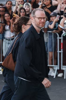 IPA85924163 - Milan, Milan Fashion Week Menswear Spring Summer 2027 - Men s Fashion, Spring Summer 2027 - Prada Afterparty - Guests arriving. Pictured: Joachim Trier (Norwegian director and screenwriter)  Copyright: xAlessandroxBremecx xx 85924163