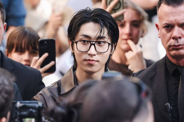 IPA85925215 - Milan, Milan Fashion Week Menswear Spring Summer 2027 - Men s Fashion, Spring Summer 2027 - Tod s Presentation - Guests arrive. Pictured: HAN (singer and rapper, member of the South Korean boy band Stray Kids)  Copyright: xAlessandroxBremecx xx 85925215