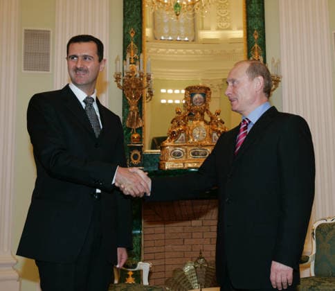 Syria s President Bashar al-Assad in Russia Dec. 19, 2006 - Moscow, Russia - August 21,2008. Sochi,Russia. Pictured: Syrian President Bashar al-Assad at the meeting with Russian President Vladimir Putin in Bocharov Ruchei summer residence of Russian President. Copyright: xPhotoXpressx