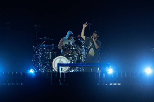 ROCK IN RIO LISBOA 2026 ROCK IN RIO LISBOA: Linkin Park performing at Palco Mundo on second day of Rock In Rio Lisboa, at Parque Tejo, in Lisbon, Portugal, this Sunday 21. (Photo: Bruno de Carvalho Brazil Photo Press) Lisboa Parque das Nacoes Lisboa Portugal Copyright: xBrunoxdexCarvalhox