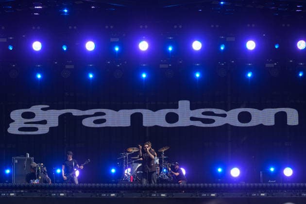 ROCK IN RIO LISBOA 2026 ROCK IN RIO LISBOA: Grandson performing at Palco Mundo on second day of Rock In Rio Lisboa, at Parque Tejo, in Lisbon, Portugal, this Sunday 21. (Photo: Bruno de Carvalho Brazil Photo Press) Lisboa Parque das Nacoes Lisboa Portugal Copyright: xBrunoxdexCarvalhox