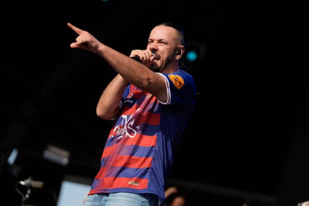 ROCK IN RIO LISBOA 2026 ROCK IN RIO LISBOA: Sam The Kid performing at Palco Musica Valley on second day of Rock In Rio Lisboa, at Parque Tejo, in Lisbon, Portugal, this Sunday 21. (Photo: Bruno de Carvalho Brazil Photo Press) Lisboa Parque das Nacoes Lisboa Portugal Copyright: xBrunoxdexCarvalhox