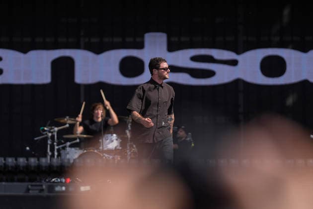 ROCK IN RIO LISBOA 2026 ROCK IN RIO LISBOA: Grandson performing at Palco Mundo on second day of Rock In Rio Lisboa, at Parque Tejo, in Lisbon, Portugal, this Sunday 21. (Photo: Bruno de Carvalho Brazil Photo Press) Lisboa Parque das Nacoes Lisboa Portugal Copyright: xBrunoxdexCarvalhox