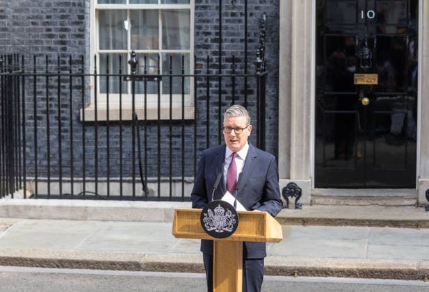 Keir Starmer resigns as UK Prime Minister LONDON, UNITED KINGDOM - JUNE 22: UK Prime Minister Keir Starmer makes his resignation statement outside 10 Downing Street in London, United Kingdom on June 22, 2026. Ilyas Tayfun Salci Anadolu London United Kingdom. Editorial use only. Please get in touch for any other usage.  Copyright: x2026xAnadoluxIlyasxTayfunxSalcix