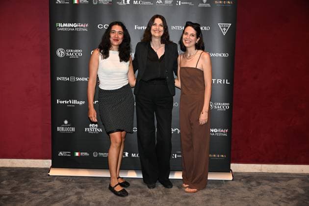 IPA85937225 - Rome: Casa del Cinema. Presentation of the Filming Italy Sardegna Festival. Pictured: Ludovica Galletta, Domizia De Rosa, Federica Corti  Copyright: xMaurizioxD Avanzox xDxAvanzo Provvisionatox 85937225