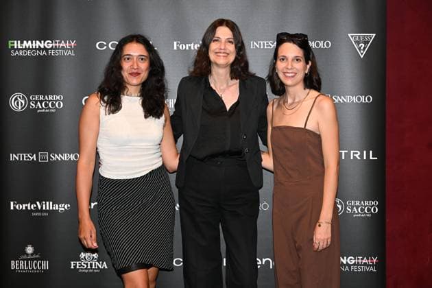 IPA85937230 - Rome: Casa del Cinema. Presentation of the Filming Italy Sardegna Festival. Pictured: Ludovica Galletta, Domizia De Rosa, Federica Corti  Copyright: xMaurizioxD Avanzox xDxAvanzo Provvisionatox 85937230