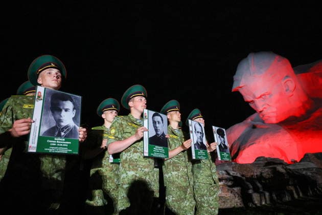 BELARUS, BREST - JUNE 22, 2026: A memorial rally at the Courage Monument in the Brest Fortress marking the 85th anniversary of the Nazi German Invasion of the Soviet Union in World War II. Maxim Malinovsky TASS  94129517