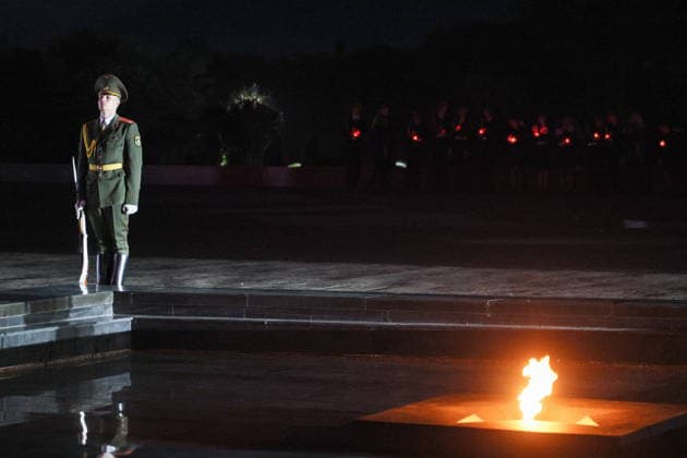 BELARUS, BREST - JUNE 22, 2026: A memorial rally at the Courage Monument in the Brest Fortress marking the 85th anniversary of the Nazi German Invasion of the Soviet Union in World War II Brest Belarus  - ZUMAt113 20260622_zaa_t113_204 Copyright: xMaximxMalinovskyx