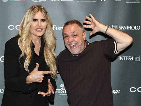IPA85938389 - Rome: Casa del Cinema. Presentation of the Filming Italy Sardegna Festival. Pictured: Tiziana Rocca, Gabriele Cirilli  Copyright: xMarcoxProvvisionatox xDxAvanzo Provvisionatox 85938389