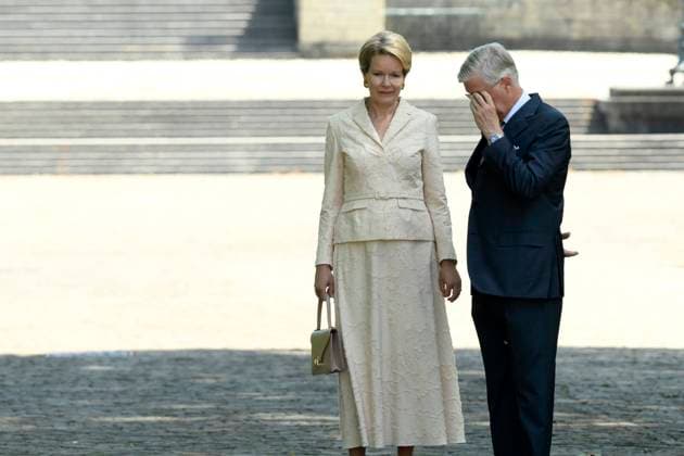 State Visit of the Emperor and the Empress of Japan to Belgium LAEKEN, BELGIUM - JUNE 22 : Queen Mathilde of Belgium and King Philippe - Filip of Belgium pictured at the Castle of Laeken during the state visit of the Emperor and Empress of Japan to Belgium, on June 22, 2026 in Laeken, Belgium, 22 06 2026 Laeken Belgium  Copyright: xPhilipxReynaersx