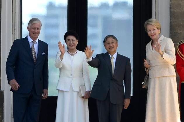 State Visit of the Emperor and the Empress of Japan to Belgium LAEKEN, BELGIUM - JUNE 22 : King Philippe - Filip of Belgium, Empress Masako of Japan, Emperor Naruhito of Japan and Queen Mathilde of Belgium pictured at the Castle of Laeken during the state visit of the Emperor and Empress of Japan to Belgium, on June 22, 2026 in Laeken, Belgium, 22 06 2026 Laeken Belgium  Copyright: xPhilipxReynaersx