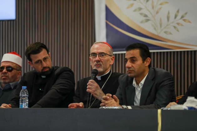 June 22, 2026, Gaza City, Gaza Strip, Palestinian Territory: Cardinal Pierbattista Pizzaballa, the Latin Patriarch of Jerusalem, visited Al-Azhar University in Gaza, where discussions focused on interfaith dialogue, coexistence, shared human values, and the promotion of peace. The visit included meetings with university officials and community representatives amid ongoing humanitarian challenges in the Gaza Strip. Gaza City Palestinian Territory  - ZUMAz119 20260622_zip_z119_019 Copyright: xSalahxHashemx