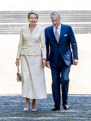 22-06-2026 Laken King Philippe Filip and Queen Mathilde pose for the media at castle Laeken in Belgium at the start of the 2 day statevisit to Belgium. Â  Copyright: xPPEx