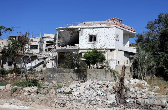 Destruction due to Israeli attacks unveiled in Southern Lebanon s Marjayoun District MARJAYOUN, LEBANON - JUNE 22: A view of the widespread destruction inside the towns of Dibbin and Blat in the Marjayoun district of southern Lebanon on June 22, 2026 following Israeli attacks. Following the implementation of a fragile, U.S.-brokered ceasefire agreement aimed at pausing hostilities, the true scale of the devastation caused by intense Israeli military airstrikes and artillery shelling has been revealed. Numerous residential homes have been completely flattened, local civil infrastructure is severely fractured, and entire residential neighborhoods have been rendered largely uninhabitable. Ramiz Dallah Anadolu Majayoun Lebanon. Editorial use  Copyright: x2026xAnadoluxRamizxDallahx