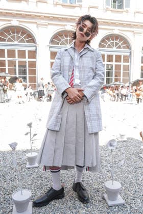 IPA85941855 - Milan, Milan Men™s Fashion Week Spring Summer 2027 - Men™s Fashion, Spring Summer 2027 - Thom Browne fashion show - front row Pictured: Cai Xukun  Copyright: xRiccardoxGIordanox xRiccardoxGiordanox 85941855