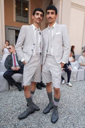 IPA85941830 - Milan, Milan Men™s Fashion Week Spring Summer 2027 - Men™s Fashion, Spring Summer 2027 - Thom Browne fashion show - front row Pictured: Mohammed and Humaid Hadban  Copyright: xRiccardoxGIordanox xRiccardoxGiordanox 85941830