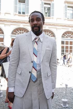 IPA85941838 - Milan, Milan Men™s Fashion Week Spring Summer 2027 - Men™s Fashion, Spring Summer 2027 - Thom Browne fashion show - front row Pictured: Tramell Tillman  Copyright: xRiccardoxGIordanox xRiccardoxGiordanox 85941838