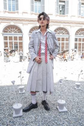 IPA85941844 - Milan, Milan Men™s Fashion Week Spring Summer 2027 - Men™s Fashion, Spring Summer 2027 - Thom Browne fashion show - front row Pictured: Cai Xukun  Copyright: xRiccardoxGIordanox xRiccardoxGiordanox 85941844