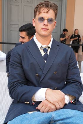 IPA85941564 - Milan, Milan Men™s Fashion Week Spring Summer 2027 - Men™s Fashion, Spring Summer 2027 - Thom Browne fashion show - front row Pictured: Joe Burrow  Copyright: xRiccardoxGIordanox xRiccardoxGiordanox 85941564