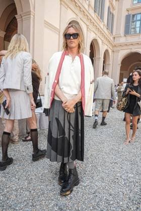 IPA85941584 - Milan, Milan Men™s Fashion Week Spring Summer 2027 - Men™s Fashion, Spring Summer 2027 - Thom Browne fashion show - front row In the photo:  Copyright: xRiccardoxGIordanox xRiccardoxGiordanox 85941584
