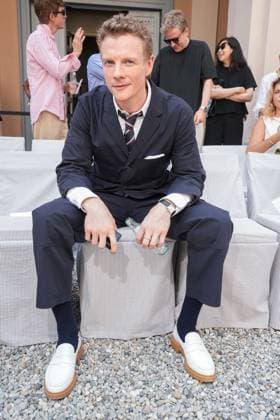 IPA85941642 - Milan, Milan Men™s Fashion Week Spring Summer 2027 - Men™s Fashion, Spring Summer 2027 - Thom Browne fashion show - front row Pictured: Patrick Gibson  Copyright: xRiccardoxGIordanox xRiccardoxGiordanox 85941642