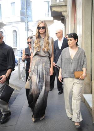 RECORD DATE NOT STATED IPA85944976 - MILAN—LAILA HASANOVIC, JANNIK SINNER S GIRLFRIEND, ATTENDS THE ARMANI FASHION SHOW  Copyright: xx xx 85944976