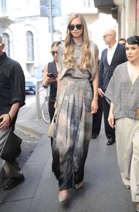 RECORD DATE NOT STATED IPA85944977 - MILAN—LAILA HASANOVIC, JANNIK SINNER S GIRLFRIEND, ATTENDS THE ARMANI FASHION SHOW  Copyright: xx xx 85944977