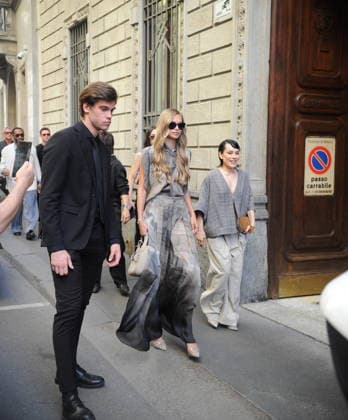 RECORD DATE NOT STATED IPA85944992 - MILAN—LAILA HASANOVIC, JANNIK SINNER S GIRLFRIEND, ATTENDS THE ARMANI FASHION SHOW  Copyright: xx xx 85944992