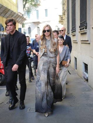 RECORD DATE NOT STATED IPA85945004 - MILAN—LAILA HASANOVIC, JANNIK SINNER S GIRLFRIEND, ATTENDS THE ARMANI FASHION SHOW  Copyright: xx xx 85945004