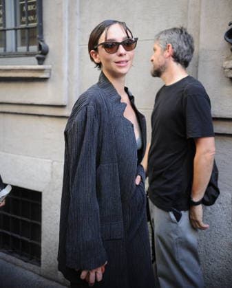 RECORD DATE NOT STATED IPA85945531 - MILAN—MATILDA DE ANGELIS ARRIVES AT THE ARMANI FASHION SHOW  Copyright: xx xx 85945531