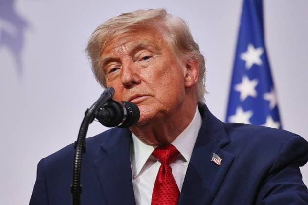 Évian-les-Bains, Frankreich, 17.06.2026: G7-Gipfel: US-Präsident Donald Trump gibt am letzten Gipfeltag eine Pressekonferenz *** Évian-les-Bains, France, June 17, 2026 G7 Summit Copyright: xdtsxNachrichtenagenturx dts_123863