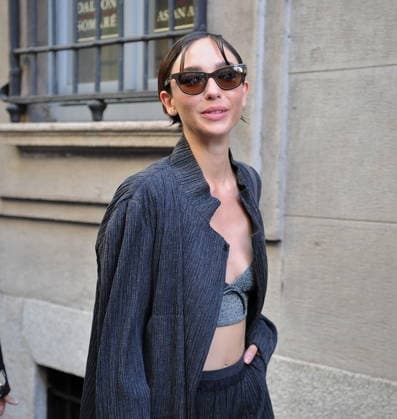 RECORD DATE NOT STATED IPA85945526 - MILAN—MATILDA DE ANGELIS ARRIVES AT THE ARMANI FASHION SHOW  Copyright: xx xx 85945526