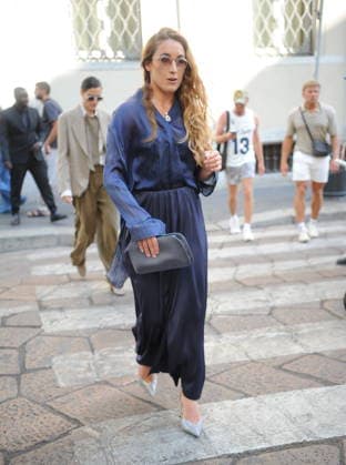 RECORD DATE NOT STATED IPA85945910 - MILAN—SOFIA GOGGIA, OLYMPIC SKI CHAMPION, ARRIVES AT THE ARMANI FASHION SHOW  Copyright: xx xx 85945910