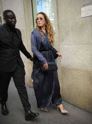 RECORD DATE NOT STATED IPA85945916 - MILAN—SOFIA GOGGIA, OLYMPIC SKI CHAMPION, ARRIVES AT THE ARMANI FASHION SHOW  Copyright: xx xx 85945916