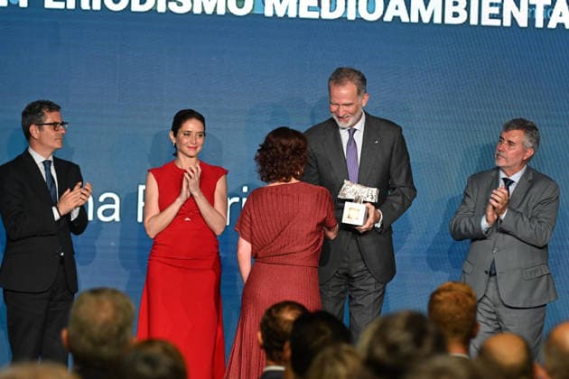 King Felipe IV Presents the 43rd Edition of the 2026 King of Spain International Journalism Awards Félix Bolanos, Isabel Díaz Ayuso, and King Felipe VI alongside the award winners during the awards ceremony for the 2026 King of Spain International Journalism Awards, on June 22, 2026, in Madrid, Spain. These awards are organized by the EFE News Agency and the Spanish Agency for International Development Cooperation (AECID), and since 1983 have recognized journalistic excellence in Ibero-American countries, as well as in those nations with which Spain maintains historical, KING PHILIP VI KING OF SPAIN INTERNATIONAL JOURNALISM AWARDS EFE NEWS AGENCY SPANISH AGENCY FOR INTERNATIONAL DEVELOPMENT COOPERATION José Madrid Madrid, Spain,detected_so  Copyright: xJosÃ xOlivax 7615760
